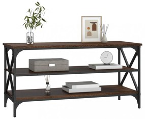 barna tölgyszínű szerelt fa TV-szekrény 100x40x50 cm