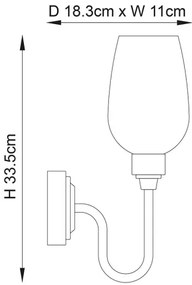 Endon 107792 - Fali lámpa STOURTON 1xE14/6W/230V réz