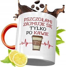 Narancssárga Bögre Méhésznek Ajándék fényképes nyomtatással