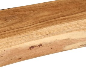 2 darab tömör akácfa fali polc 100x20x3,5 cm