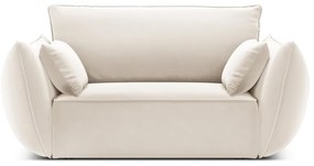 Bézs bársony fotel Vanda – Mazzini Sofas