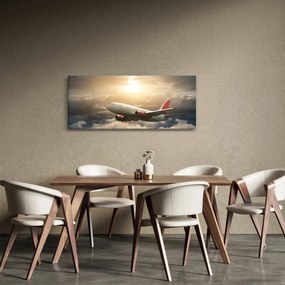 Kép - Repülőgép a felhőkben (120x50 cm)