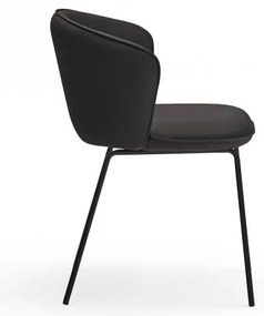 Fekete kárpitozott étkezőfotel szett 2 db-os Add – Teulat