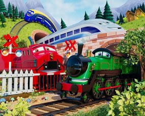 Fotótapéta Gyerekeknek Vonatok 305x244CM