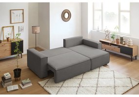 Szürke kinyitható sarokkanapé (variálható) Nihad – Bobochic Paris