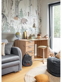 Világosszürke bársony kinyitható kanapé 130 cm Ario – ELTAP