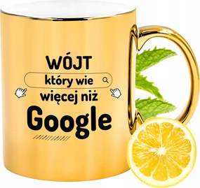 Prémium Arany Csillogó Bögre Ajándék Nyomtatott Fotóval