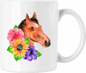 Bögre Ló Virágok Művészet 2 Fehér 330ml