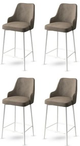 Enox Cappuccino és White bárszék szett, 4 db, 4 db