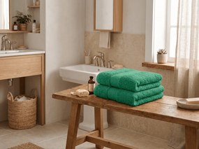 Fürdőlepedő EMBORIA 70 x 140 cm zöld, 100% pamut