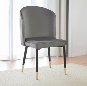 Étkezőszék, szürke Velvet szövet/fekete, UDAJA