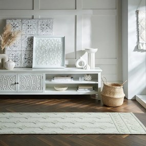 Krémszínű zsenília futószőnyeg 60x240 cm Shyla – Flair Rugs