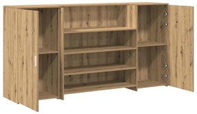 recepciós pult kézműves tölgy 200x50x103,5 cm szerelt fa