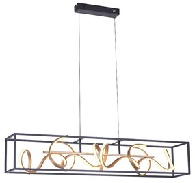 Design lógólámpa fekete arannyal, fényerőszabályzóval, LED-del - Krisscross Cage