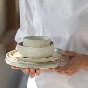 Fehér-bézs kő tálka szett 2 db-os ø 13,5 cm Sand Grain – Mette Ditmer Denmark