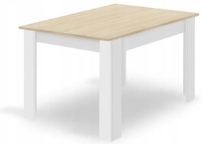 Étkezőgarnitúra 1+4, MADO fehér asztal 120x80 +  BALI MARK szürke székek