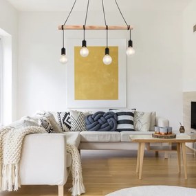 Rabalux 3980 - Csillár zsinóron PABLO 4xE27/40W/230V