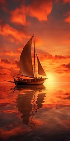 Poszter 50x100cm Naplemente vitorlái alatt