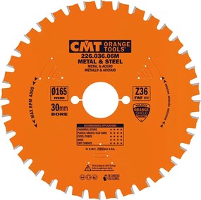 Cmt Hm fűrész Acél 165x30x36Z Standard Acél