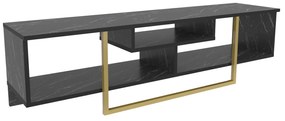 TV szekrény Asal 150 - Black, Gold