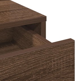 Sminktükör Fiókokkal Barna Tölgy 100x41x140 cm