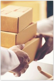 Poszterek 80x120 A futár kézbesíti a csomagot