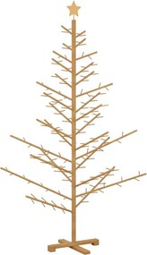 vidaXL Fából készült Karácsonyfa állvánnyal Barna 180 cm Tömör fenyőfa