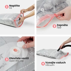 Tömörítő Aspispace M 70 l, 55 x 90 cm, 10 db,vákuumos tároló zsákok készlete, 10 db, 10 db