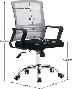 Irodai szék, háló szürkésbarna TAUPE/szövet fekete, APOLO 2 NEW