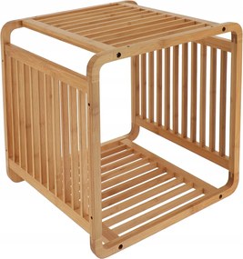Moduláris polc Cube Natural bambusz kocka dekoratív modern divatos