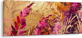 Kép - Absztrakt festmény virágok II. (120x50 cm)