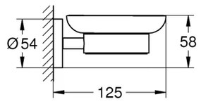 GROHE 41193DC0 - START szappantartó tál tartóval, rozsdamentes acél