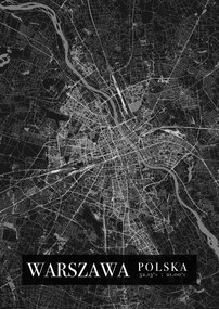 Varsó várostérkép poszter A1 59,4x84,1 cm