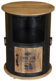 Fekete fém bortartó szekrény, palackok száma 9, 60x85 cm Luni – Interia Home &amp; Living