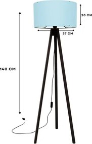 Állólámpa AYD 1xE27/40W/230V barna/kék