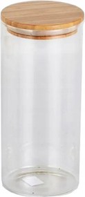 1,3 literes kerek üveg bambusz fedél