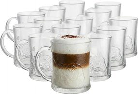 12x Poharak 280 ML Kávés Teáscsészék Füllel Pohár Szett