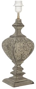 Vintage lámpa talapzat faragott virág dekorral 43 cm