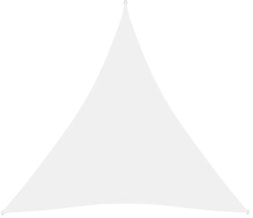 fehér háromszögű oxford-szövet napvitorla 3,6 x 3,6 x 3,6 m