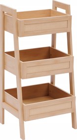 Mdf Könyvespolc E1 Bécsi Zsinórral 40X34,2X80 CM 3 Szint Barna