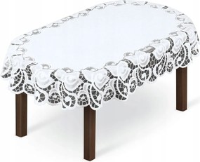 Mg 254261 Abrosz jacquard 140x220 ovális Fehér