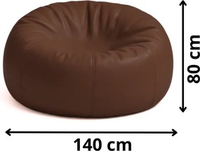 EMI óriás golyó alakú sötétbarna műbőr babzsákfotel