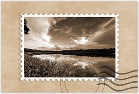 Poszterek 120x80 Sephia Tájkép Tó