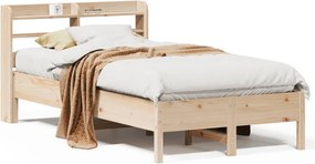 vidaXL tömör fenyőfa ágy matrac nélkül 120 x 190 cm