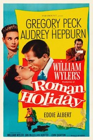 Illusztráció Roman Holiday, Ft. Audrey Hepburn & Gregory Peck