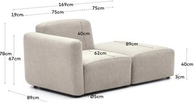 Bézs heverő Neom – Kave Home