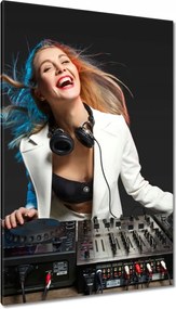 Vászonkép 80x120 Djka a keverőpult mögött Party