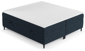 Sötétkék ágyneműtartós boxspring ágy 140x200 cm Araya – Maison de Rêve