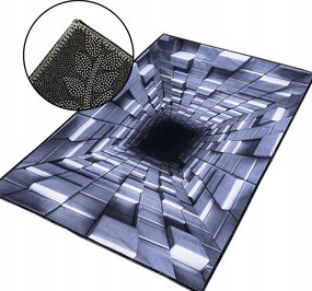 Szoba Nappali Szőnyeg 160x220CM Kék 3D Modern Optikai Illúzió