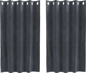 vidaXL Sötétítő függönyök 2 pcs Világosszürke 140 x 140 cm Bársony